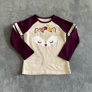Garanimals Toddler Girls' Fox Taped Long Sleeve T-Shirt Size 3T